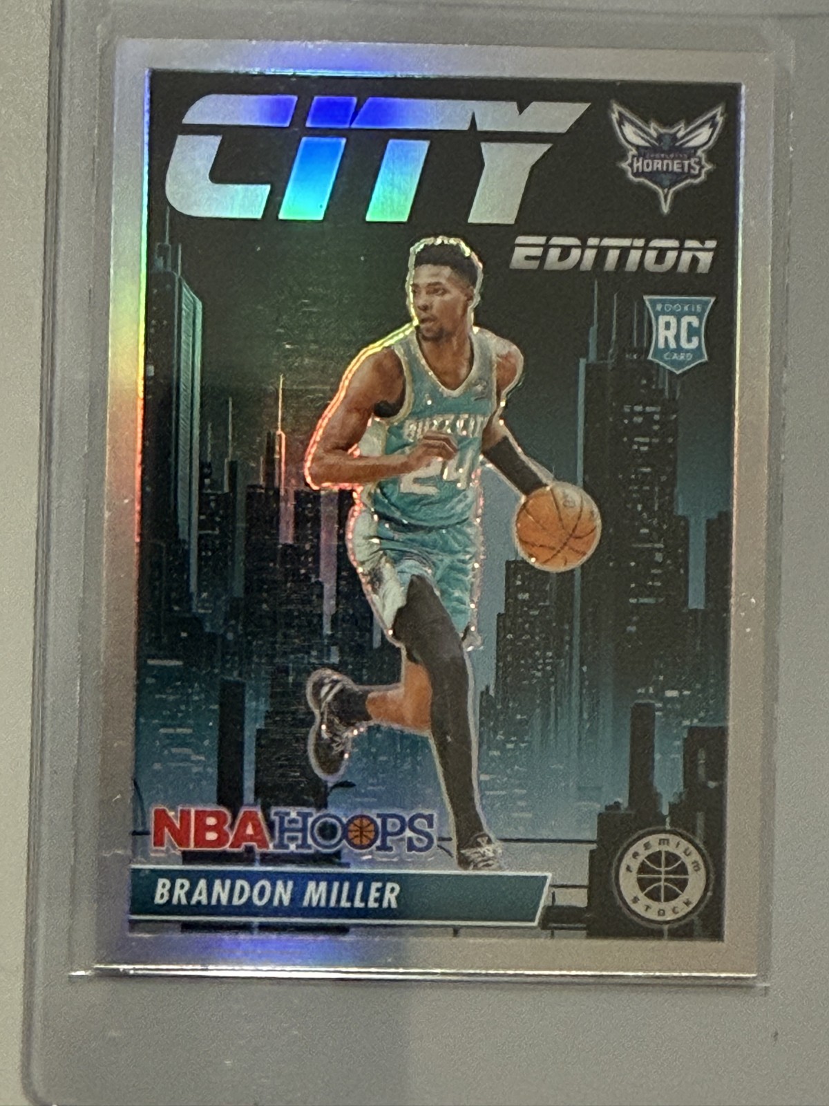 2023-24 Panini Nba Hoops Premium Stock - City Edition Brandon Miller #12 Silver