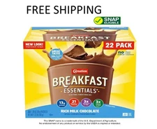 Carnation Instant Breakfast Powder Drink Mix, Rich Milk Chocolate, Box of 22