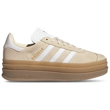 adidas Originals Gazelle Bold White Beige Gold JP9288 Sz 4Y-7Y Womens Girls