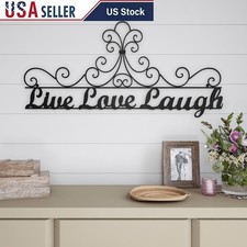 Metal Cutout Live Laugh Love Wall Sign 3D Inspirational Word Art Decor Laser Cut
