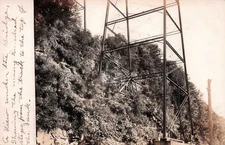 Letchworth Park NY Portage Railroad Train Bridge #1 RPPC Photo Postcard COPY