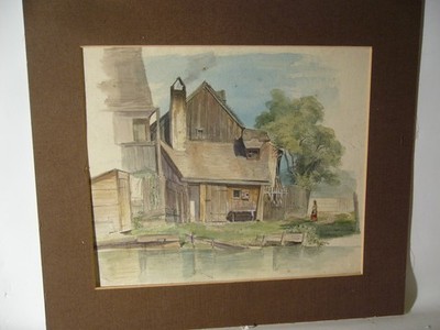 Johann Gottfried Steffan Switzerland Wädenswil: Farm Switzerland Lake Walen Glarus