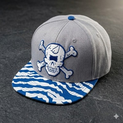 Mishka MNWKA New Era Skull Crossbones Snapback Zebra Y2K Grunge Streetwear Hat