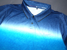 Nike Golf Dri-Fit Tiger Woods Stretch Striped Performance Polo Shirt Men's Large