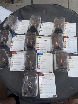 HEROCLIX The Hobbit AN UNEXPECTED JOURNEY - LOT OF 10 Gandalf Dwarfs Goblin