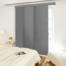 Adjustable Panel Track Blinds Light Filtering Vertical Blinds with Valance, R...