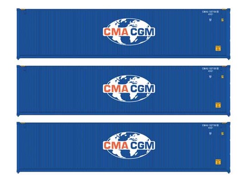 Walthers SceneMaster 949-18251 HO Recipiente Corr 40' 3 Paquetes CMA-CGM | Zustand: Nuevo