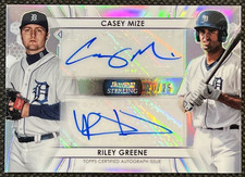2020 Bowman Sterling Dual Auto Refractors #BDA-MG Riley Greene/Casey Mize 20/25