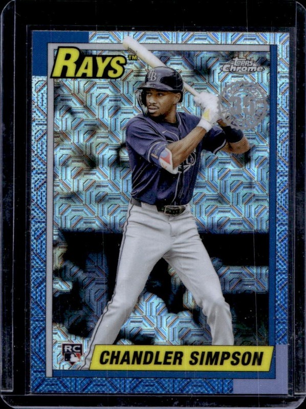 2025 Topps Update Chandler Simpson Silver Pack 1990 Chrome RC #U90C-27 Rays