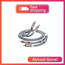 RIKSOIN RCA Cable-2RCA Male to 2RCA Male Stereo Audio Cable with Magnetic Ring S