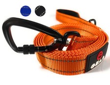 HeavyDuty Dog Leash Locking Carabiner Reflective Nylon Lead Orange 6 Feet