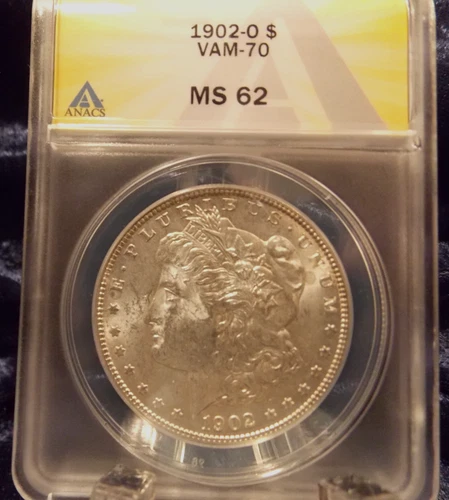 1902-O  MORGAN DOLLAR   *BRIGHT WHITE*   MS-62   VAM-70   ONLY 2 GRADED HIGHER!