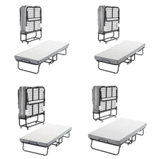 Uimoso Rollaway Bed Folding Bed w/ 4/5 inches Foam Mattress for Adults and Guest