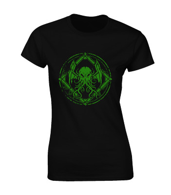 CTHULHU LADIES T SHIRT SEA MONSTER KRAKEN MYSTICAL PIRATE OCTOPUS CULT GOD