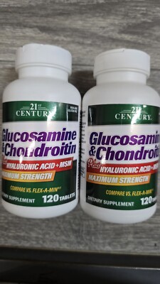 Glucosamine & Chondriotin Plus 120 Tabs By 21st Century (Pack  of  2)