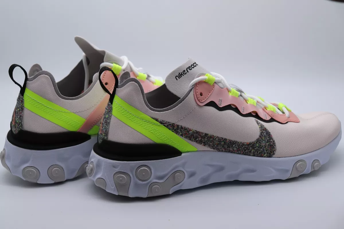 NIKE REACT ELEMENT 55 PRM RUNNING TRAINERS CD6964 600 WOMEN UK7.5