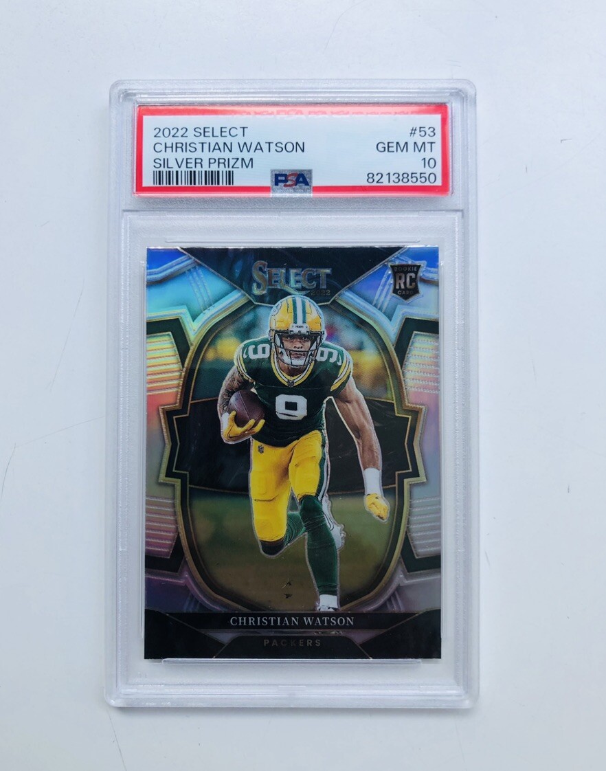 2022 Select CHRISTIAN WATSON Concourse Silver Prizm RC #53 PSA 10 GEM MINT