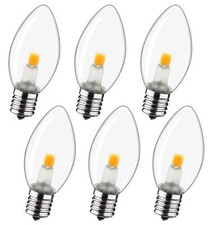 Night Light Bulb   C7 E12 LED Bulbs   Candelabra, 0.6 Watt Equivalent 7W -6 Pack