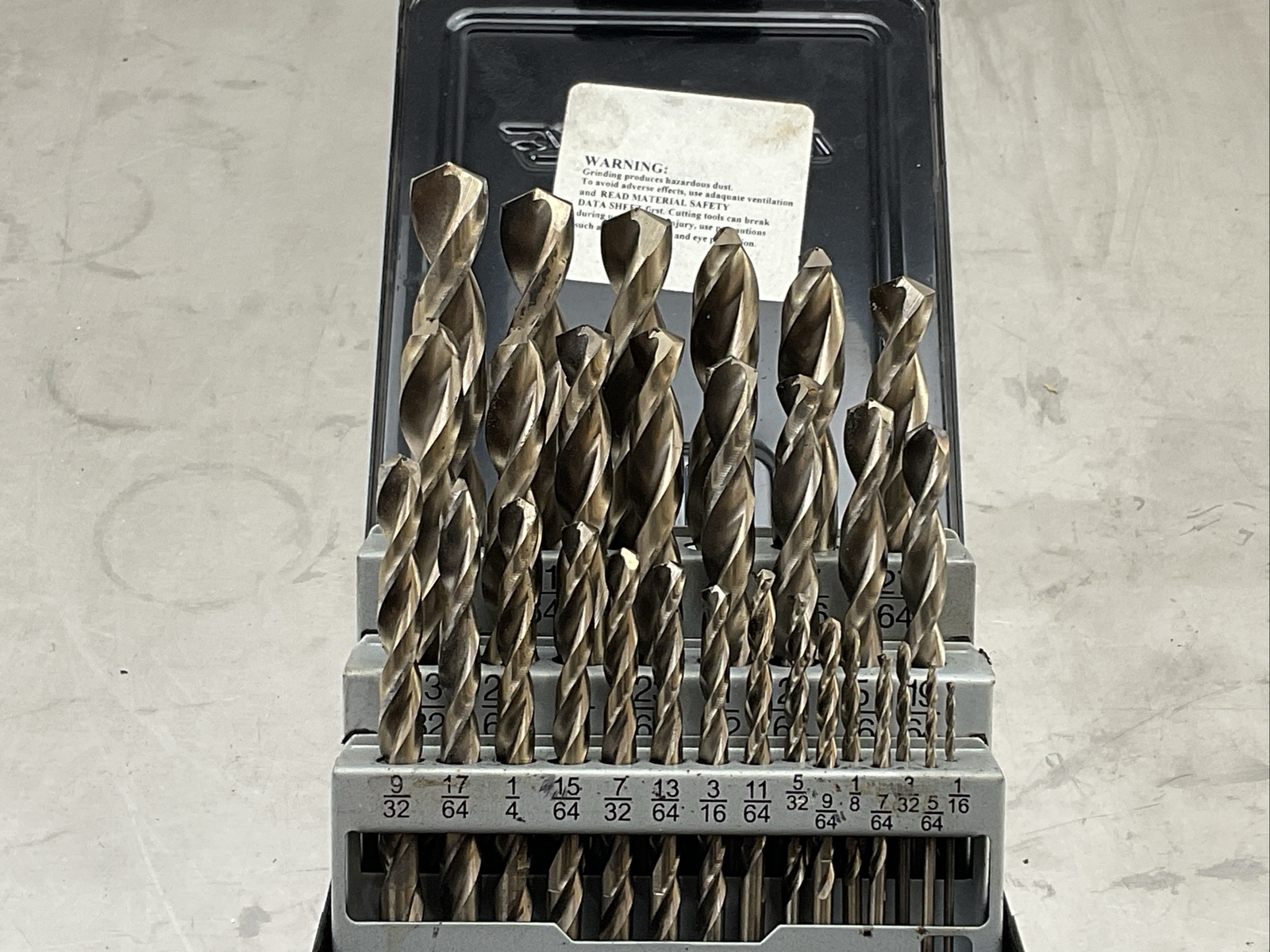 Snap On Tools DBTBC129 29Pc Cobalt Drill Thunder Bit Set 1/16”1/2