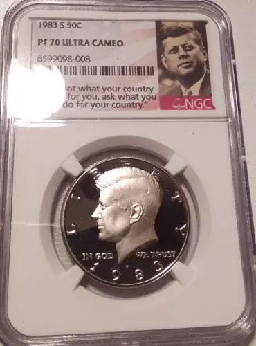 1983-S NGC PF70 ULTRA CAMEO KENNEDY HALF DOLLAR ** TOP POP PERFECT UCAM PROOF **