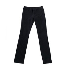 Uniqlo Womens Size 2 Black Flat Front Low Rise Slim Straight Leg Dress Pants
