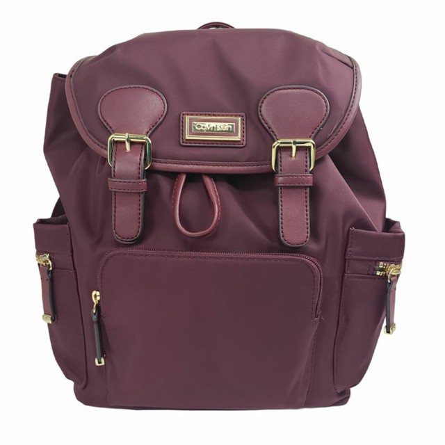 calvin klein double buckle backpack