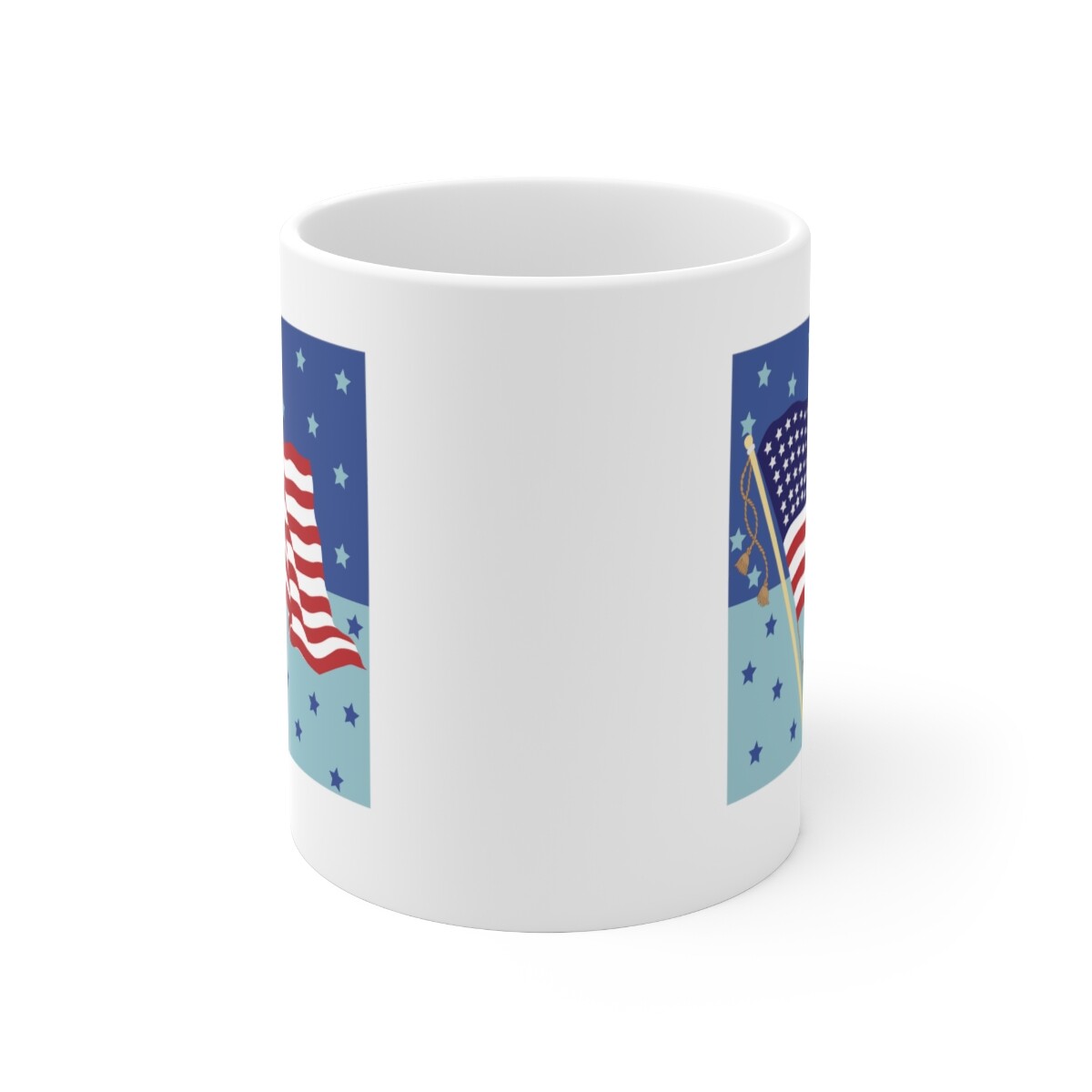 4th of July American Flag Patriotic Coffee Mug Cup. Gift for Fourth of July  11oz