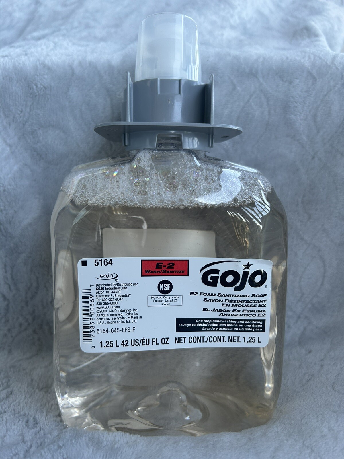 gojo-e2-wash-sanitize-e2-foam-sanitizing-soap-5164-1-25-l-42-fl-oz-ebay