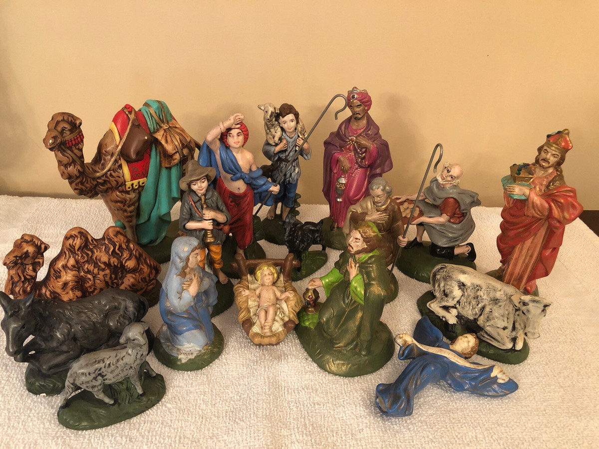 Vintage Atlantic Mold 17 Piece Ceramic Nativity Set | eBay