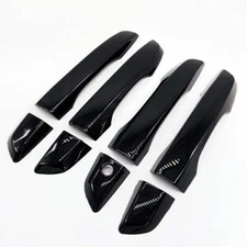 Gloss Black Door Handle Cover Covers FOR 2016-2021 Honda Civic w/o Smart Keyhole