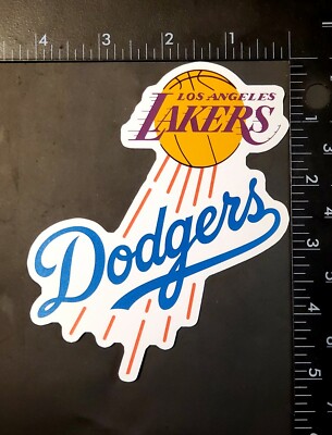 City Of Champions Los Angeles Dodgers x Los Angeles Lakers Mash Vinyl  Sticker