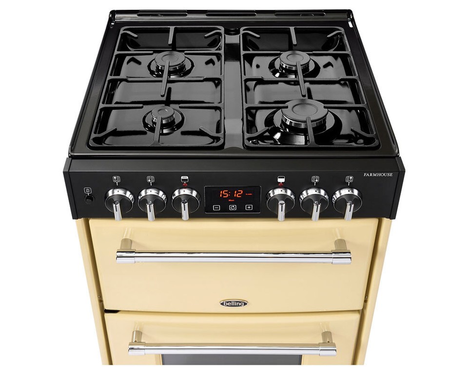 Belling Farmhouse 444444713 60cm Dual Fuel Cream Range Cooker