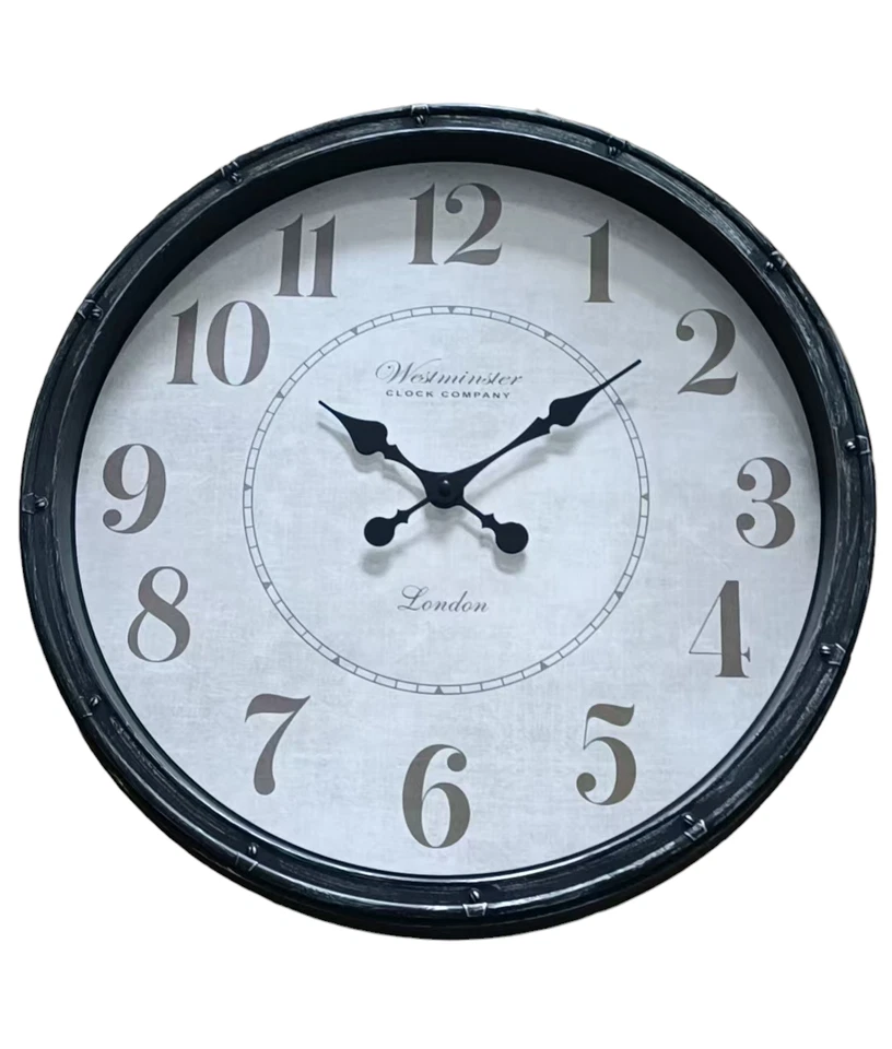 48 cm Vintage Wall Clock Classic Antique Quartz Silent Non-Ticking Home Décor - Image 2 of 4
