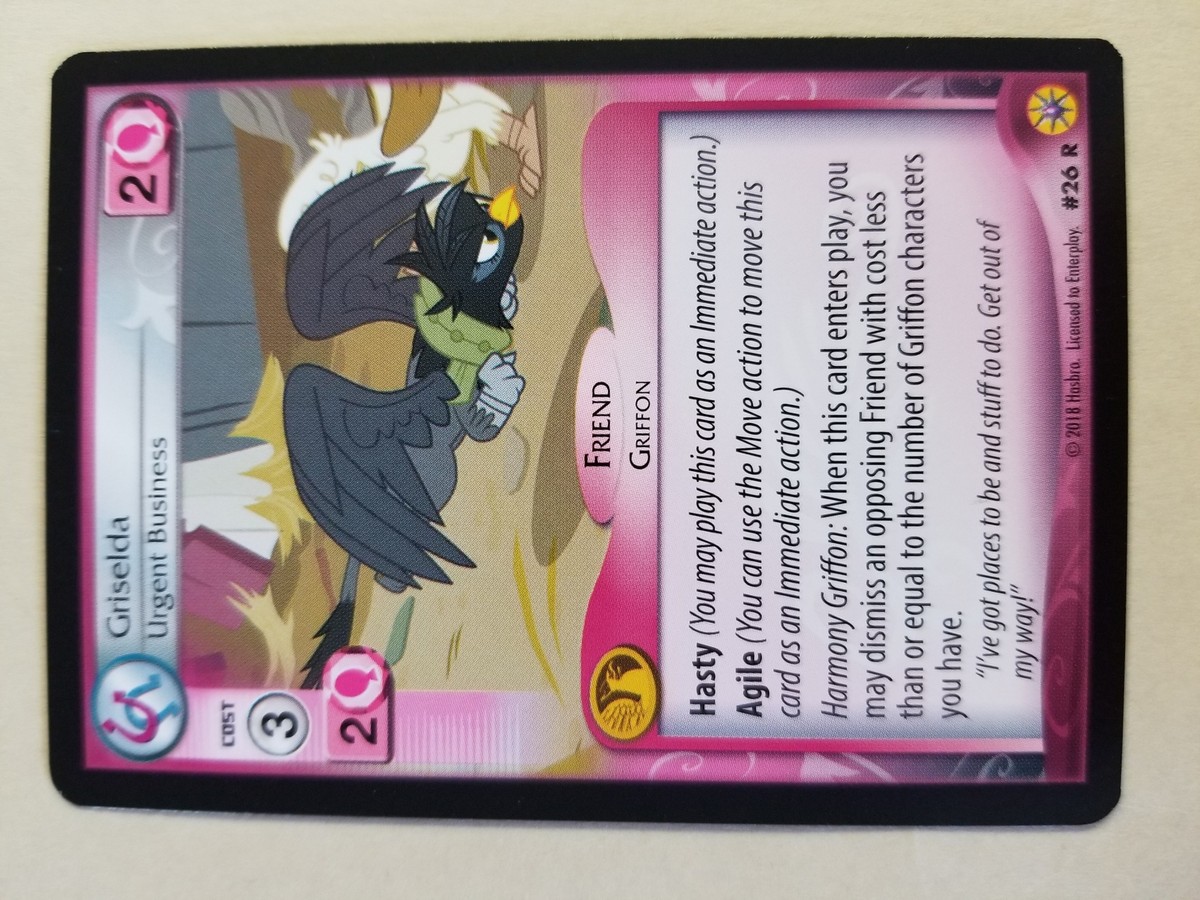 1x Griselda Urgent Business 26 My Little Pony Friends Forever MLP CCG