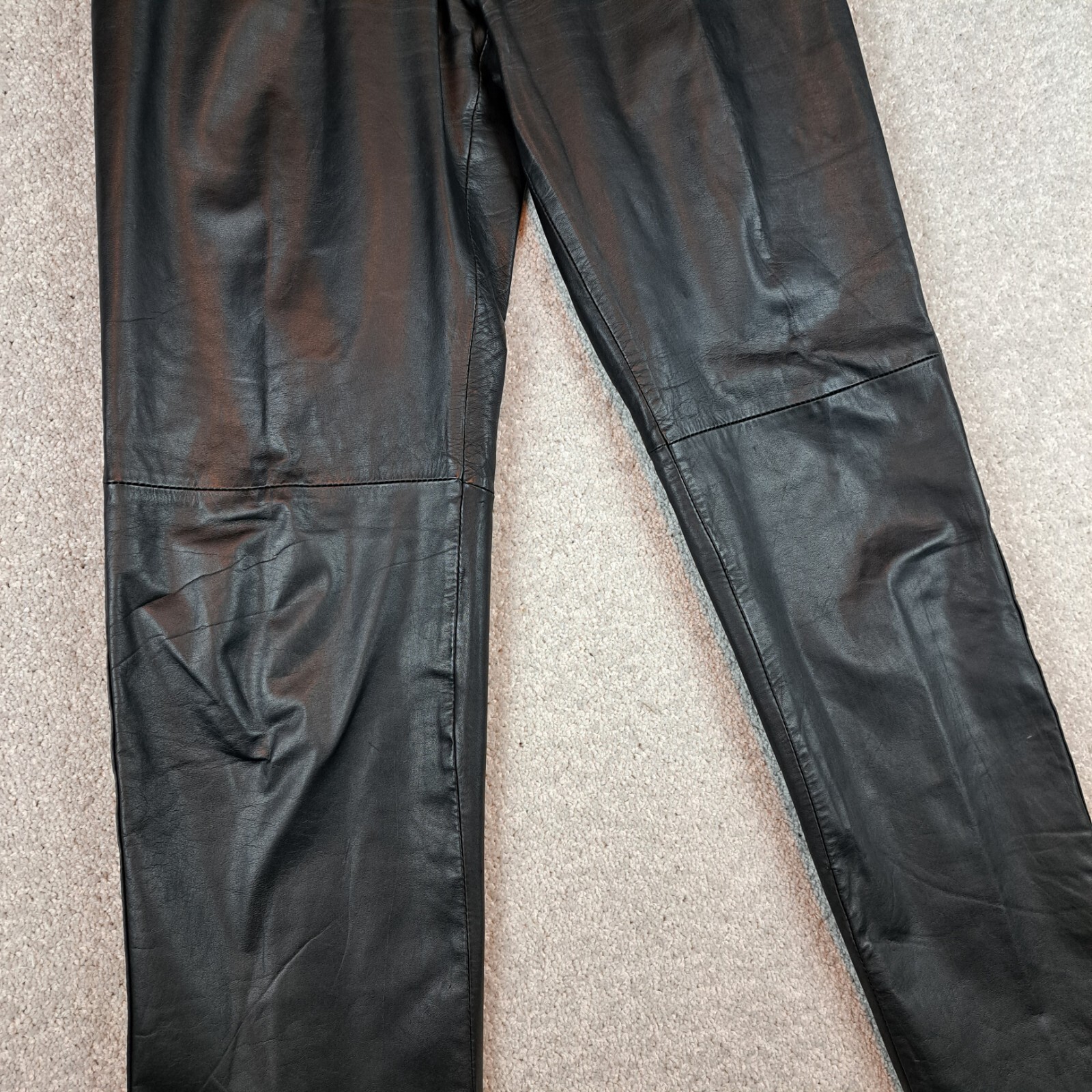 Women Vintage Wenjilli Genuine Leather Pants SIze 6 Biker Sturgis 