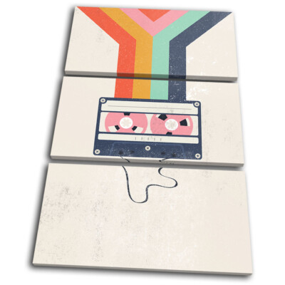 Retro Kassette Soul DJ Mix Tape Musik HÖHEN LEINWANDBILD WANDBILD Bild Druck