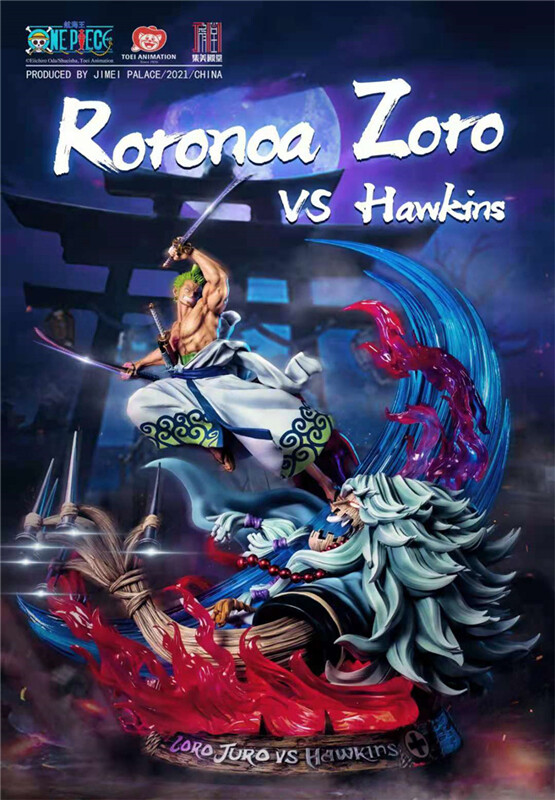 JIMEI Palace Wano Zoro VS Hawkins Resin One Piece 60cm Original