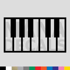 Piano Keys Vinyl Die Cut Decal Sticker - Keyboard Music Theory Musician Ivory