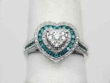 14K White Gold Plated 2.10Ct Round Lab Created Diamond Women's Halo Wedding Ring