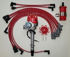 Chevy 327 350 Small Cap Hei Distributor 45k Coil 8.5mm Wires Over Valve Cover