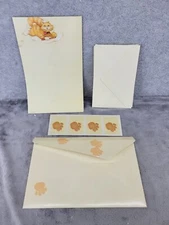 Set Of 4 Hallmark Cards Reading Cat Notecards, Envelopes and Paw Print Stickers