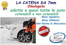 Catene da neve 7mm per Fiat 500x Pneumatico 215/55R17 2155517 21555r17