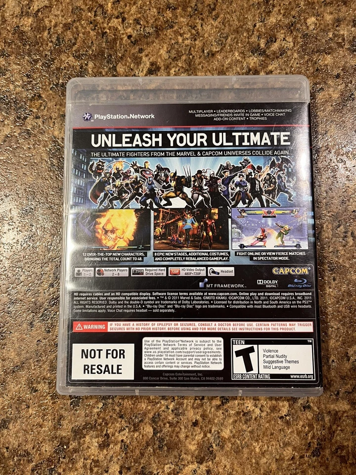 Ultimate Marvel vs. Capcom 3 (Sony PlayStation 3, 2011) - Image 2 of 3