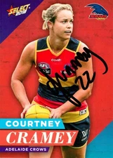 Signed 2018 Adelaide Crows AFLW Select Footy Stars Card - Courtney Cramey