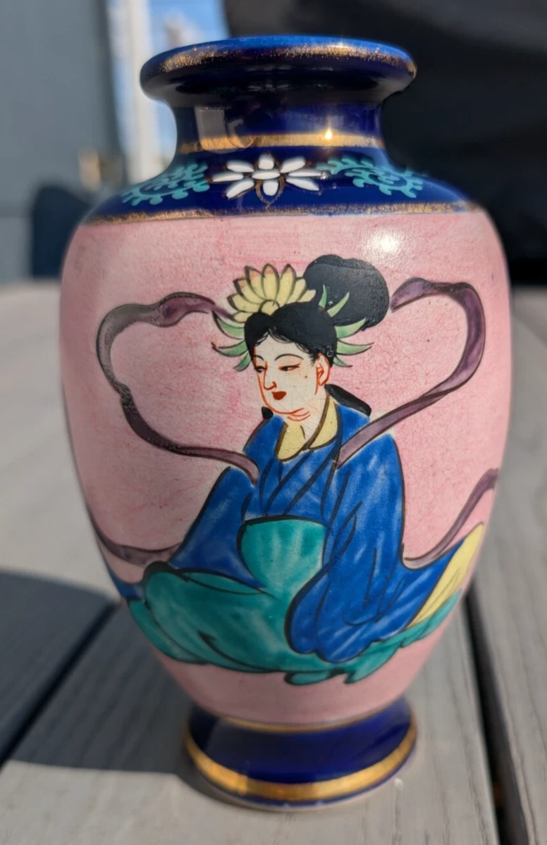 日本の美人画 花瓶 中型 陶器 艺妓花瓶日本古董花瓶| eBay