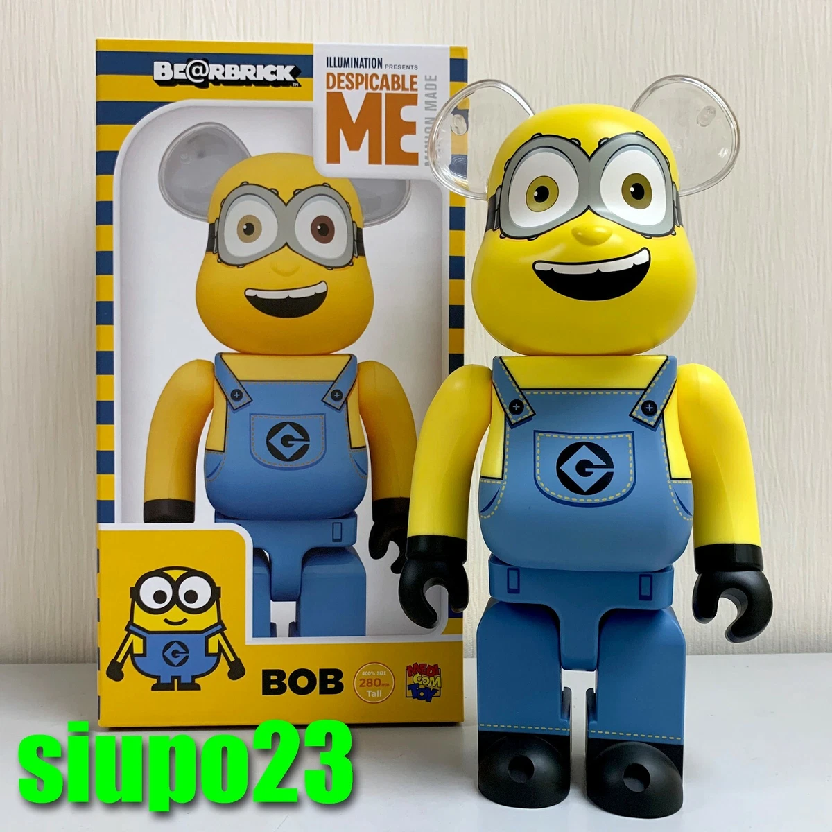 Medicom 400% Bearbrick ~ Despicable Me Be@rbrick Minion BOB