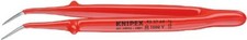 KNIPEX 92 37 64 Precision Tweezers w/ Insulated Angled Tips