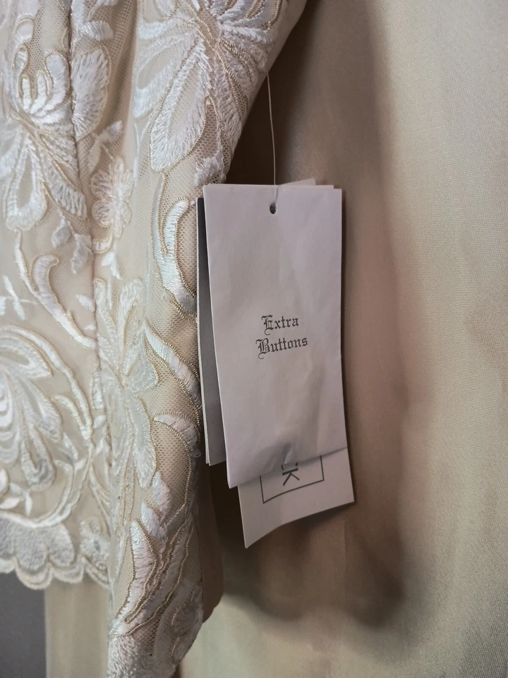 NWT Vintage Y2K Scott McClintock Two Piece Formal Dress sz 4 Embroidered Wedding - Imagem 4 de 4