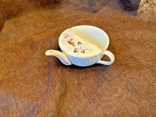 Germany Antique Porcelain Invalid Feeder nursing Cup gold trim  flowers