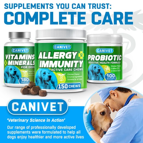 3 TUB OFFER | CANIVET Dog Joint Tablets - 300 Tablets UK MADE | RRP £24.99 Each! - Picture 9 of 9